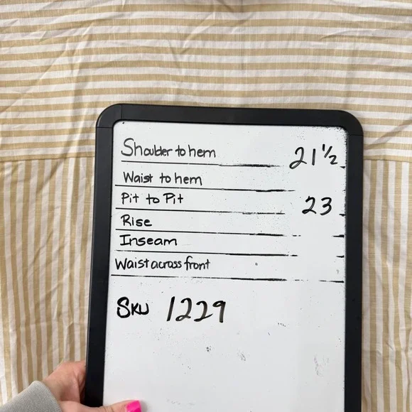 Cider Button Down Shirt Size S Tan White Striped Twist Front Roll Tab Sleeve - Picture 5 of 5